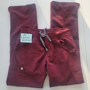 Figs Kade Cargo Pants Burgundy XS
